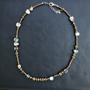 Retired Silpada Abalone Shell/Sterling Necklace